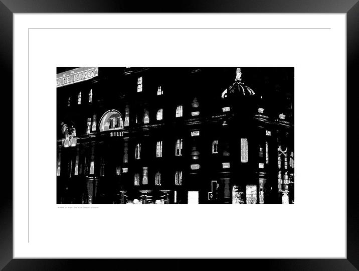 Night Windows: Kings Theatre (Glasgow) Framed Mounted Print by Michael Angus