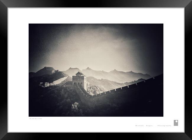 The Great Wall of China Framed Print by Michael Angus