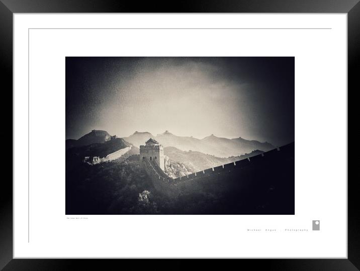 The Great Wall of China Framed Mounted Print by Michael Angus