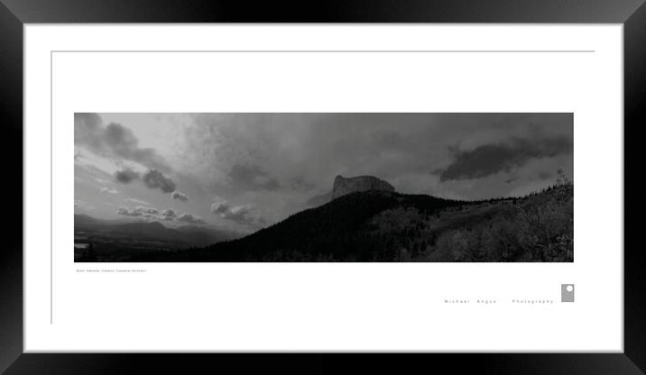 Mount Yamnuska (Canmore [Canadian Rockies]) Framed Mounted Print by Michael Angus