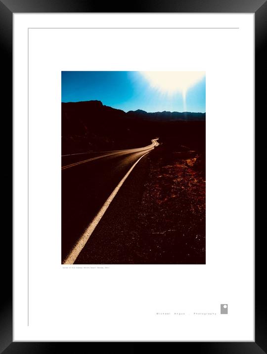 Valley of Fire Highway (Mojave Desert) Framed Mounted Print by Michael Angus