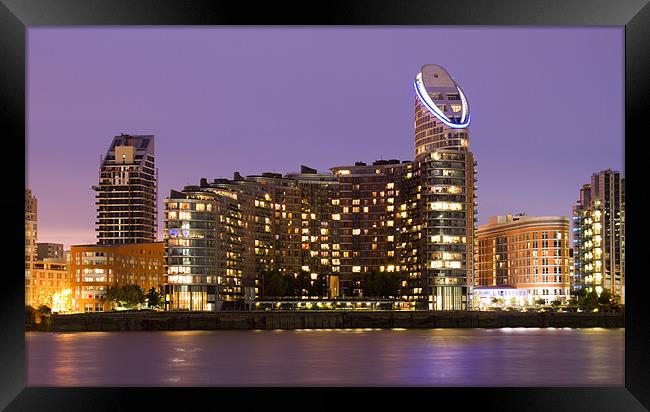 Docklands apartments Framed Print by David French