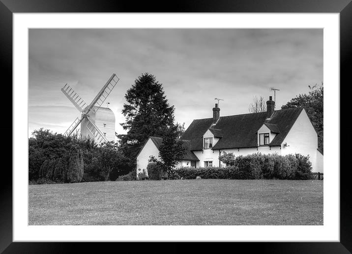 Finchingfield Essex BW Framed Mounted Print by David French