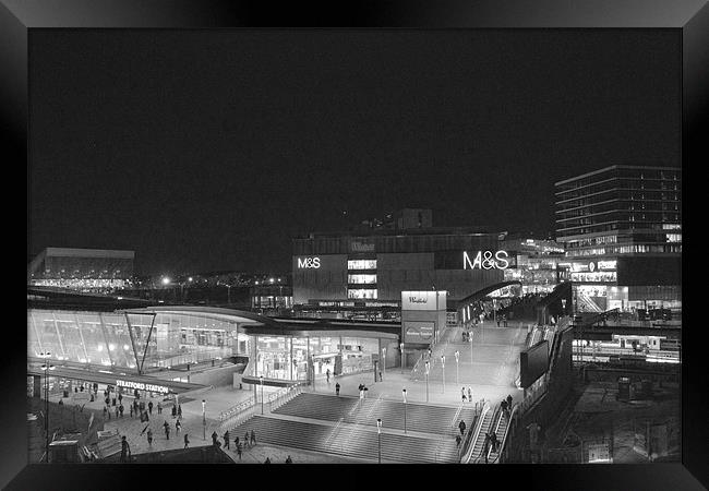 Westfield Shopping City bw Framed Print by David French