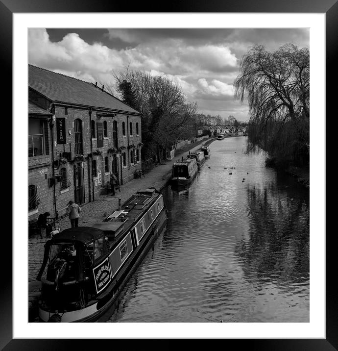 Burscough Leeds to Liverpool Canal Framed Mounted Print by David French