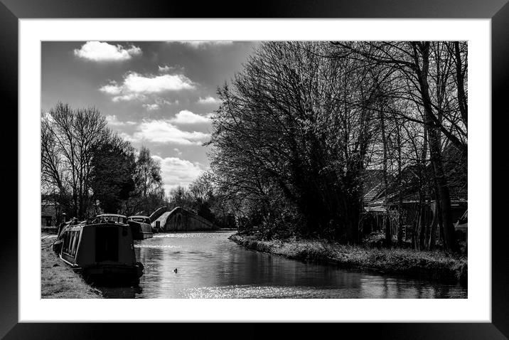Leeds to Liverpool Canal Rufford Framed Mounted Print by David French
