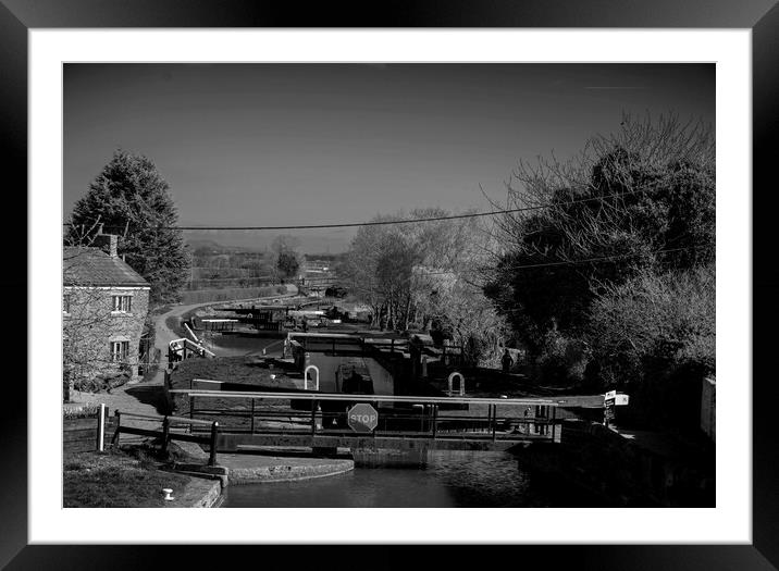 Rufford top lock leeds to liverpool Framed Mounted Print by David French
