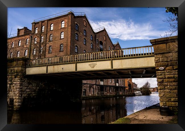 Rufford wharf on the Leeds to Liverpool canal Framed Print by David French