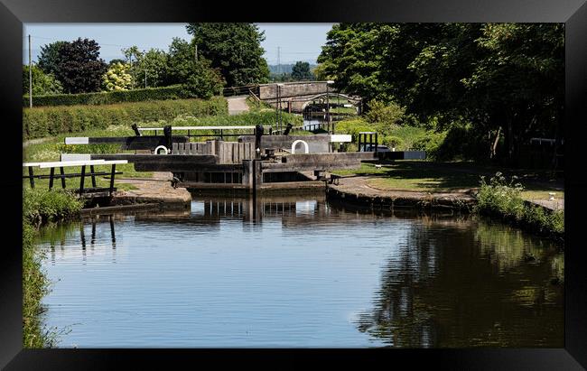 Rufford top lock leeds to liverpool Framed Print by David French