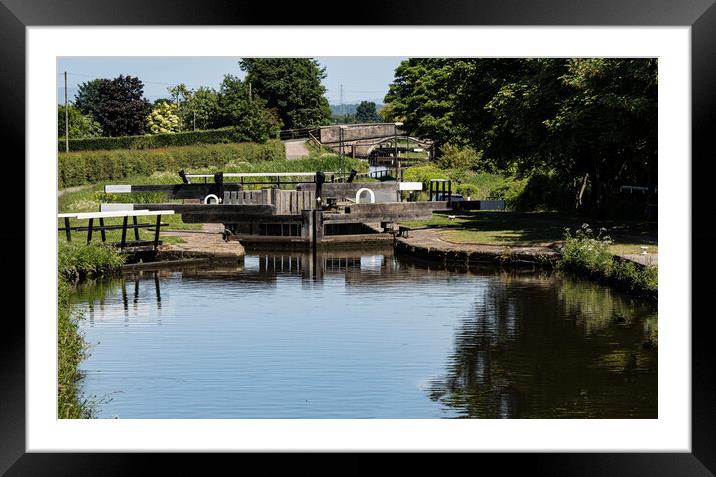 Rufford top lock leeds to liverpool Framed Mounted Print by David French