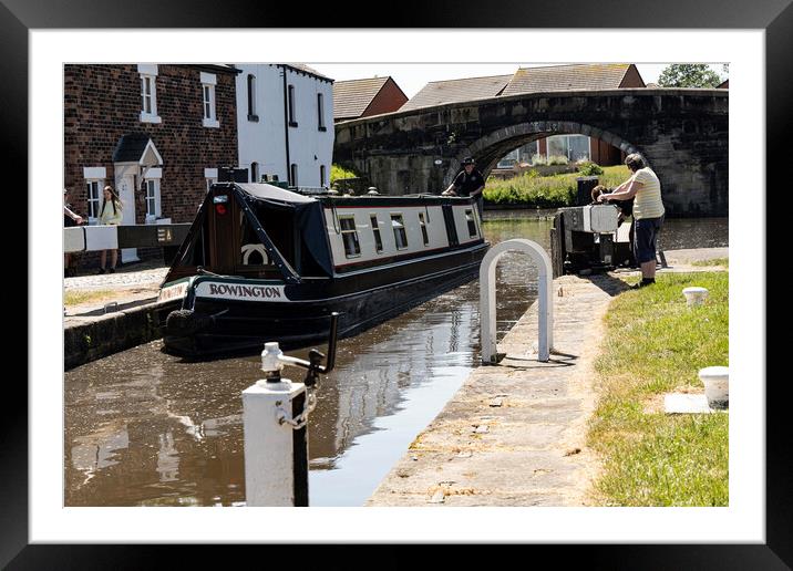 Rufford top lock leeds to liverpool Framed Mounted Print by David French