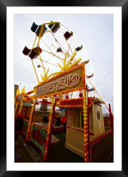 Fairground Wheel fractals Framed Mounted Print by David French
