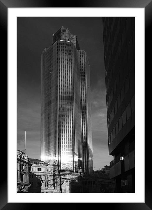 Tower 42 London Framed Mounted Print by David French