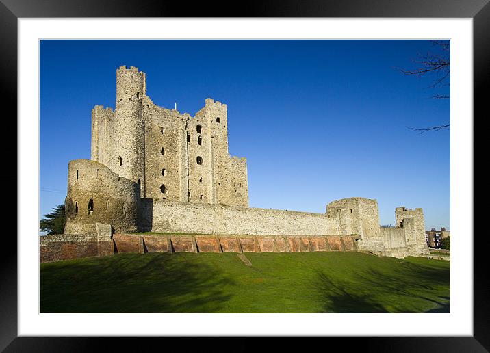 Rochester Castle Kent Framed Mounted Print by David French