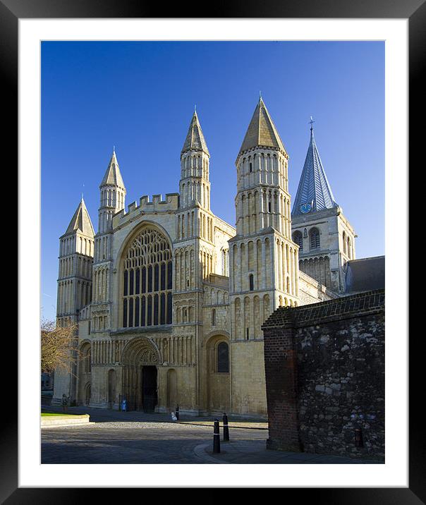 Rochester Cathedral Framed Mounted Print by David French