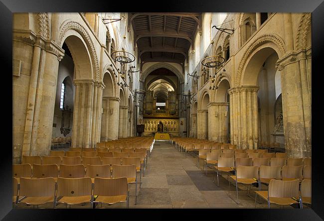 Rochester Cathedral interior HDR Framed Print by David French