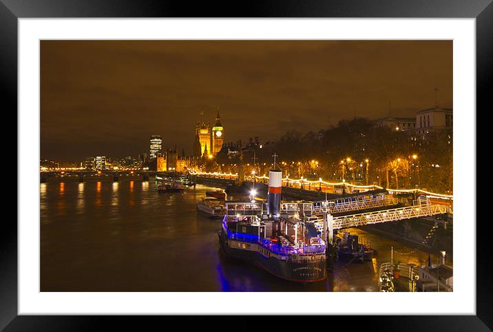 London Skyline Framed Mounted Print by David French