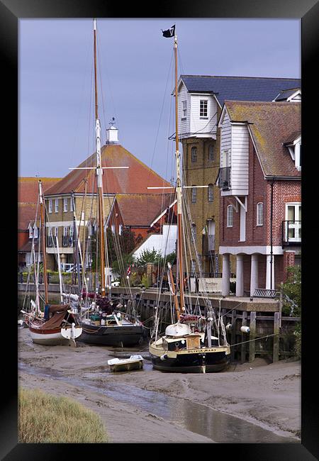 Faversham Creek and Thames Barges Framed Print by David French
