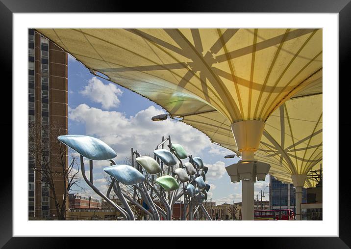 Stratford Bus station Framed Mounted Print by David French