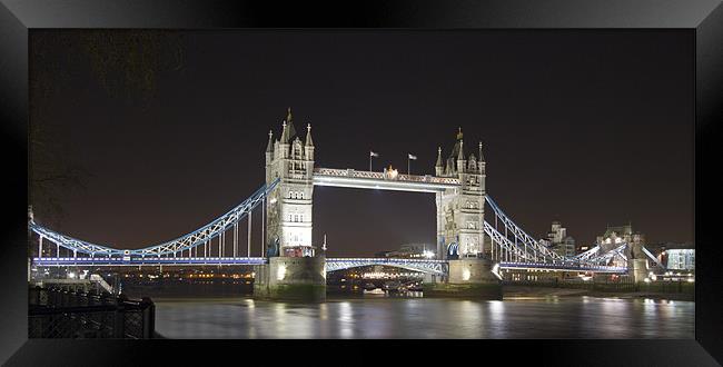 Tower Bridge Night Framed Print by David French