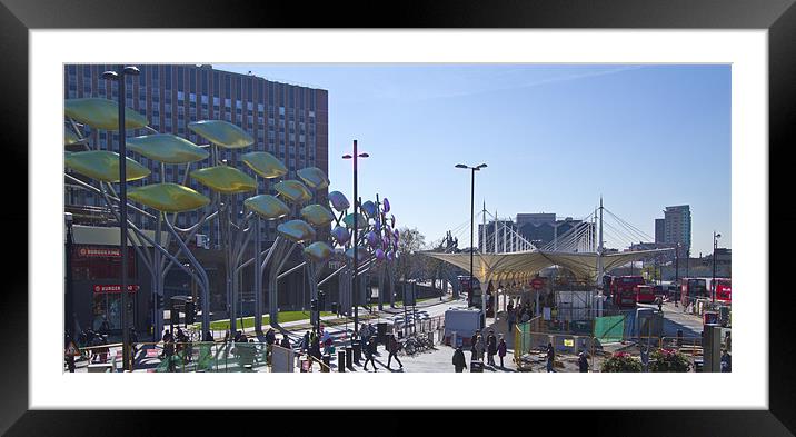 Stratford gateway to 2012 Olympics Framed Mounted Print by David French