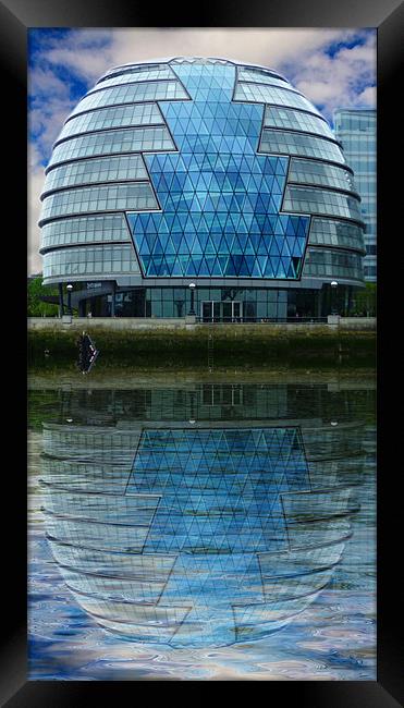 GLC offices on the Southbank Framed Print by David French