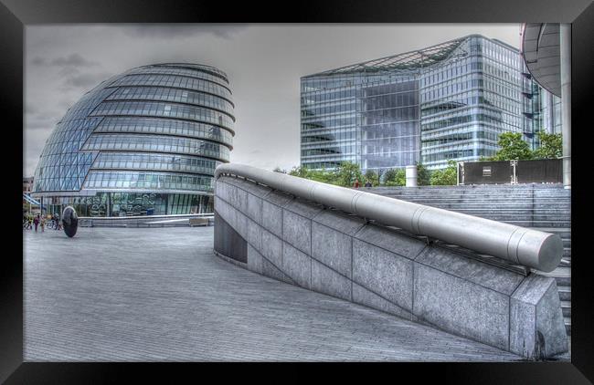 GLC offices on the Southbank London Framed Print by David French
