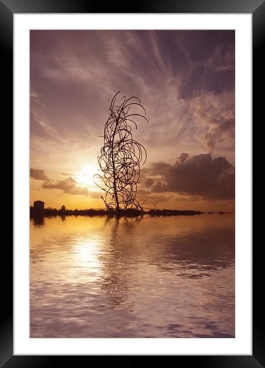 Digital sunsets Framed Mounted Print by David French
