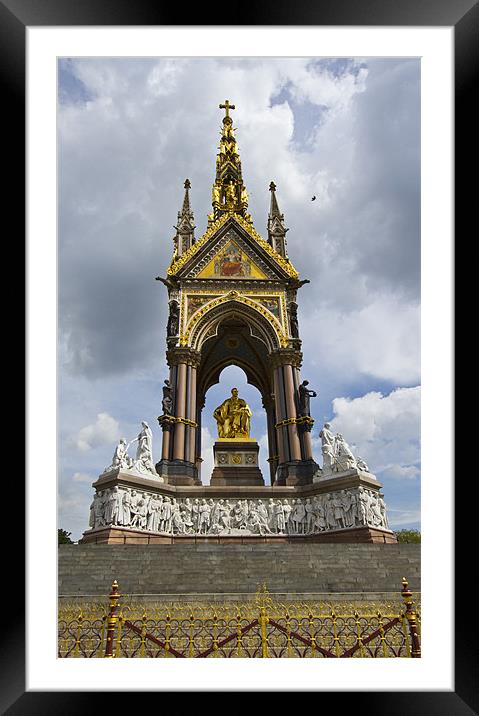 Prince Albert memorial statue Framed Mounted Print by David French