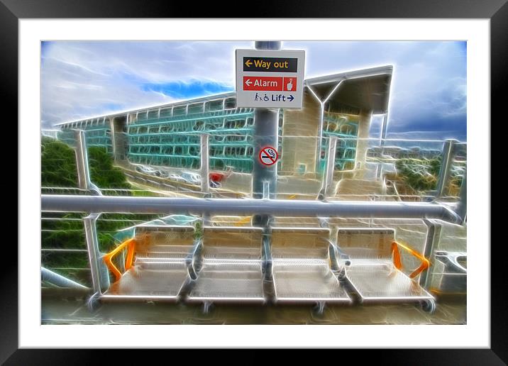 DLR Station signs Framed Mounted Print by David French