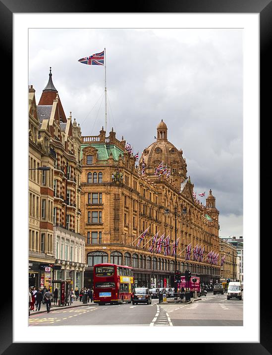 Harrods of Knightsbridge Framed Mounted Print by David French