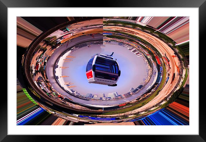Emirates Cable Car Skyline Framed Mounted Print by David French