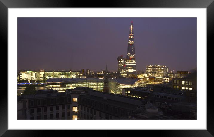 The Shard skyline Framed Mounted Print by David French