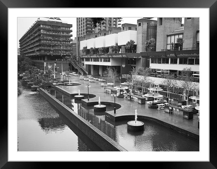 The Barbican Centre Framed Mounted Print by David French