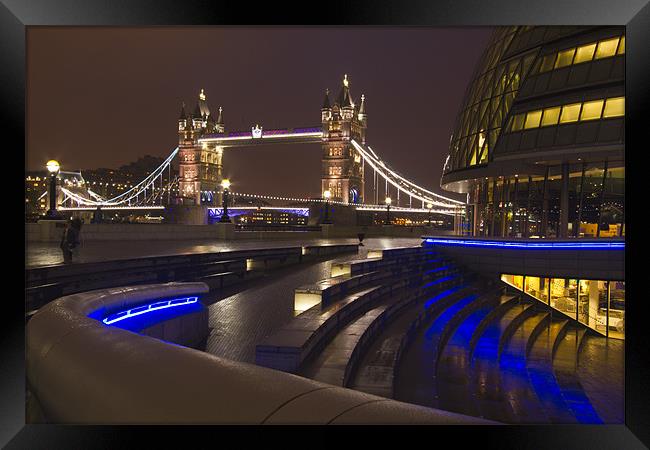 City Hall and Tower Bridge Framed Print by David French