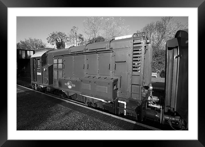 Steam Railway bw Framed Mounted Print by David French