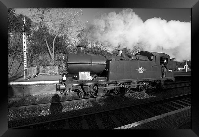 Steam Railway bw Framed Print by David French