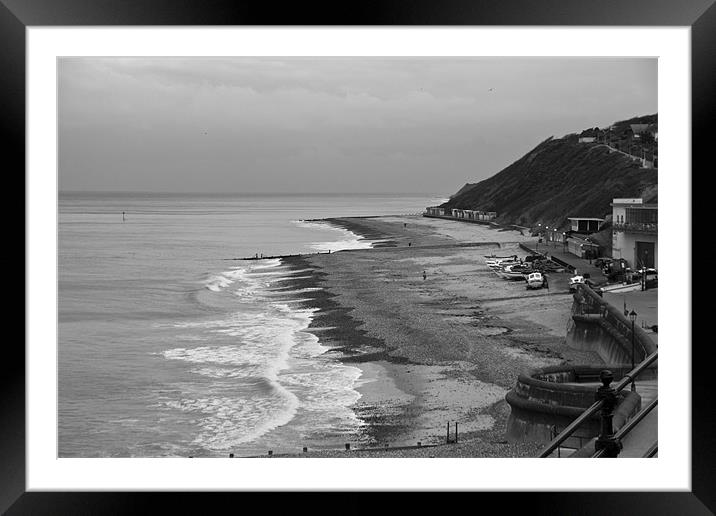 Cromer coast line Framed Mounted Print by David French