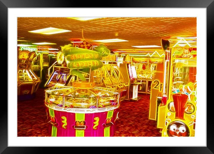 Amusement Arcade Fractals Framed Mounted Print by David French
