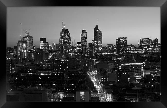 City of London Skyline BW Framed Print by David French