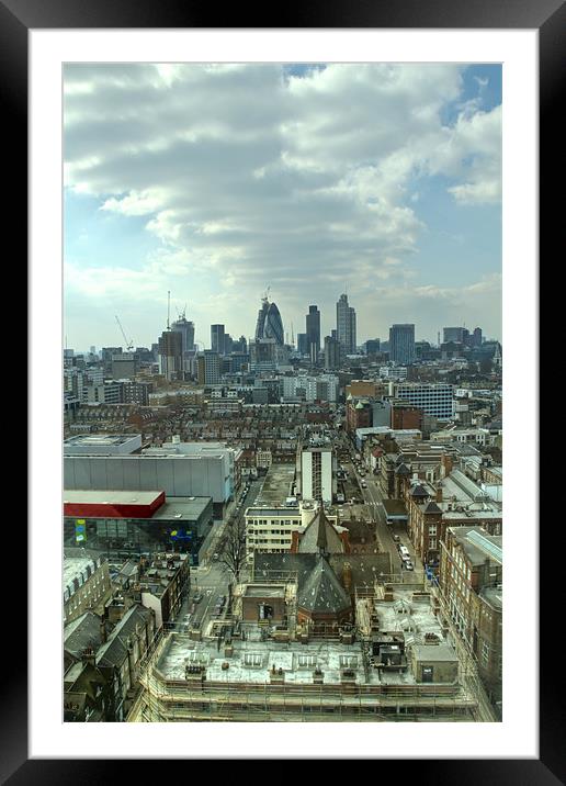 City of London Skyline Framed Mounted Print by David French