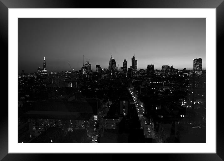 2013 City of London Skyline Framed Mounted Print by David French