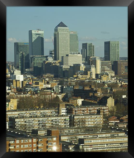 2013 Docklands London Skyline Framed Print by David French