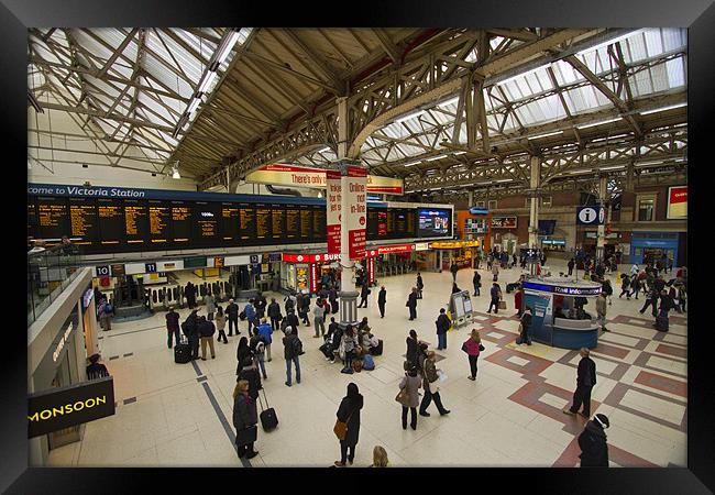 Victoria railway station London Framed Print by David French