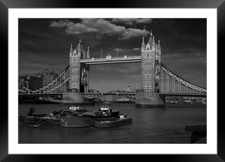 Tower Thames Bridge Framed Mounted Print by David French