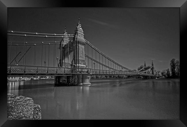 Hammersmith Thames Bridge Framed Print by David French