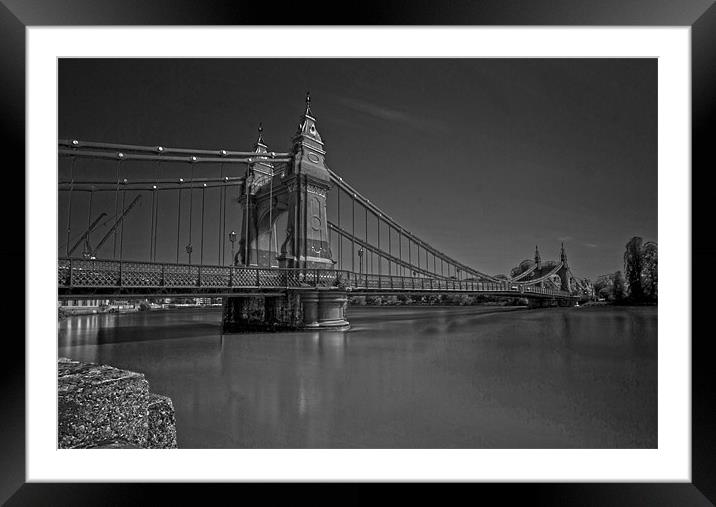 Hammersmith Thames Bridge Framed Mounted Print by David French