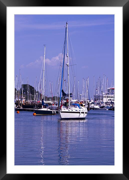Lymington Hampshire Framed Mounted Print by David French
