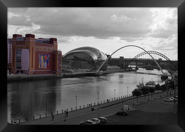 Newcastle river Tyne Framed Print by David French