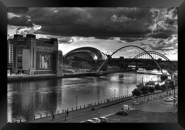 Newcastle river Tyne Framed Print by David French